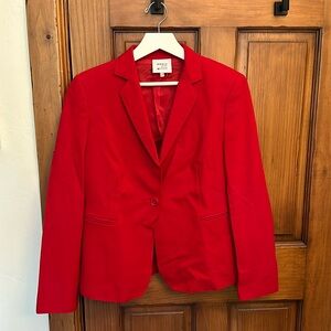 AKRIS Punto for Saks Fifth Avenue Signature Jersey jacket, blazer, Red, 12